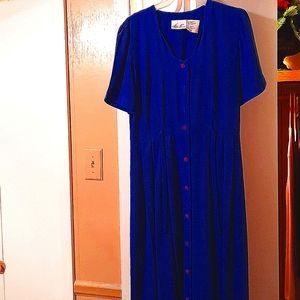 Katie Lee dress, size small, royal blue, tea length dress